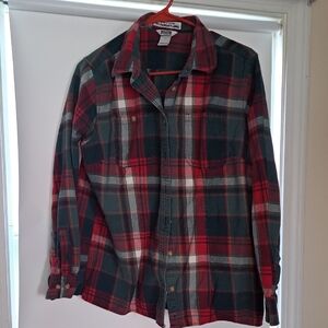 Duluth Trading Co Red and Green Flannel Shirt